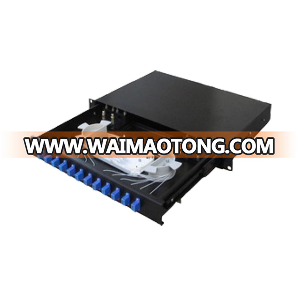 12 Port 19 Inch Rack Mount Mini ODF/Fiber Optic Patch Panel